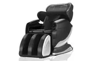 FORTIA Zero Gravity Recline Full-Body Massage Chair, with Back and Foot Rollers, Squeezing Air Pressure for Arms, Legs, plus Heat and Vibration functions, Black