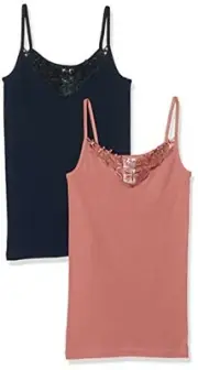 ONLY Women's Onlkira Lace Singlet X-Large, Pack Of 2