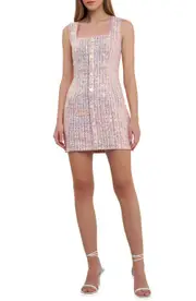 Endless Rose Sequin Tweed Minidress
