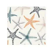 Starfish Pattern Face Towel, Beach Decor, Coastal Home, Gift for Ocean Lovers,