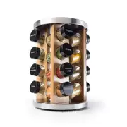 Baccarat Spice Market Khari Stainless Steel 16 Jar Spice Rack 30X20X20cm