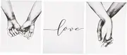 Luxshiny Modern Decorative Art 3 Set Frameless Canvas Wall Decor for Bedroom Dec