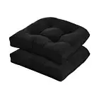 19x19 Outdoor Chair Cushions Set of 2, Wicker Patio Furniture Cushions with T...