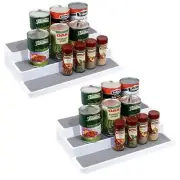 Spice Rack Organizer for Cabinet,3-Tier Rack Step Shelf for Pantry Countertop...