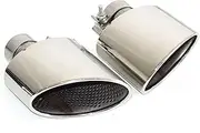 Compatible For Audi A3 A4 A5 A6 A7 S3 S5 S6 S7 Exhaust Tip Retrofit RS3 RS4 RS5 RS7 Tail Tip Muffler Tip Nozzle(Silver)