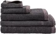 MyHouse Riley Bamboo Cotton Towel Collection - Charcoal - Bath Sheet