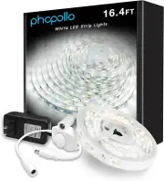 Tiras De Luces LED 16 Pies Blanco Natural Cubierta PVC Transparente Conectables