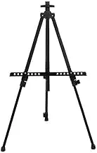 Tripod Displaying Easel, Portable Metal Adjustable Field Easel, Painting Display Stand, Display Stands for Home School Office (Black)