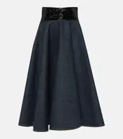 [Alaia] Alaïa Denim midi skirt AU 6 blue