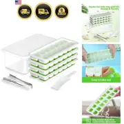 Eco-Friendly Silicone Ice Cube Trays with Lid - 4 Pack for Cocktail Perfection