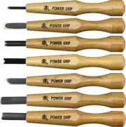 Mikihisa Power Grip 7pc Chisel Set Flat Chisel Gouge Parting Tool Skew Chisel