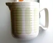 NEW Crate & Barrel 5" ELSA Retro Milk Syrup JUG PITCHER • Glazed POTTERY • $$