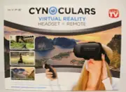 CYNOCULARS Virtual Reality Headset and Remote, for Gaming, Movies, and Videos
