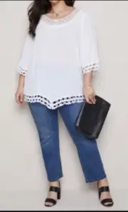 26 Top / Blouse / Tunic In Soft Viscose / Polyester Fabric - NWT by AUTOGRAPH