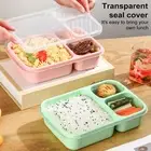 Stackable Lunch Containers Meal Prep Reusable Bento Box for Adults Kids with 3