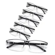 Reading Glasses for Men Blue Light Blocking Lightweight 6 Pack Black 3.5 x