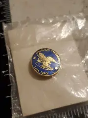 Vtg Republican Presidential Task Force pin blue gold tone sh