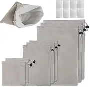 Double Sided Adult Storage Toy Bags Set (8 Pieces in 3 Sizes) Microfiber Drawstring Organizer