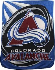 Officially Licensed NHL Puck Sherpa on Sherpa Throw Blanket, 50" x 60", Multi Color