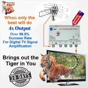 NEW HDTV Digital TV VCR Antenna Amplifier Booster Splitter Satellite 20db Gain
