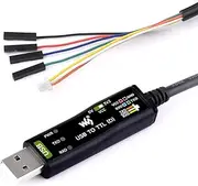 Waveshare Industrial USB TO TTL (D) Serial Cable, FT232RNL Chip, Multi Protection Circuits, for Win7/8/10/11/Mac/Linux, With 4pin Header+SH1.0 3PIN Connector, For Raspberry Pi 5 Serial Port Debugging
