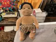 NEW VINTAGE TY BEANIE KIDS 10” BEANBAG PLUSH BOY DOLL RASCAL W/ TAGS