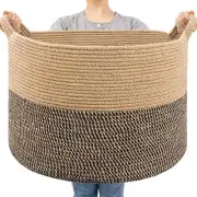 Goodpick Extra Large Wicker Storage Basket, 83L Woven Blanket Storage for Liv...