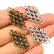 20pcs 29mm Flower Chandelier Earring Findings Multi Hole Wrap Bracelet Connector