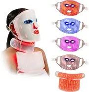 [LifePro] Red Light Therapy Face Mask - LED Light Therapy Mask with 3 Colors for Face and Neck - Portable Skin Care Device for At-Home Facials