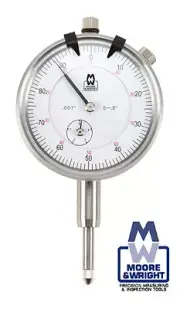 Moore & Wright DTI Dial Test Indicator 0-0.1" MW401-02 Plunger Type