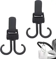 Stroller Carabiner Clip | 360 Degree Swivel Stroller Hooks,Heavy Duty Attachment Bag Clips for Car or Shopping Cart Organizer Accessory