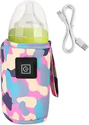 USB Baby Bottle Warmer | Three Temperature Adjustable Car Travel Bottle Warm Bag | Infant Feeding Thermal Warmer Pouch for Indoor, Outdoor, Traveling, Driving Lippsy