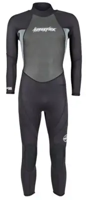3/2mm Junior's Hyperflex Access Back Zip Fullsuit - Black/Grey