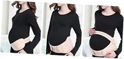 OATIPHO Pregnancy Support Belt Belly Band Maternity Abdominal Binder Breathable Xxl Nude Prevent Stretch Marks