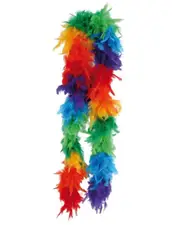 Rainbow Mardi Gras Feather Boa