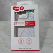 Tech 21 EvoSparkle Holographic Case for Apple iPhone 2022 6.1 (14 Pro) Clear A5