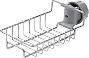 Kitchen Sink Faucet Shelf Sponge Dish Cloth Rack Holder Organizer Racks Storage (Silver)