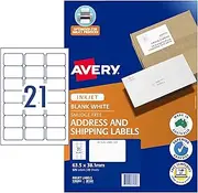 Avery Inkjet Address Labels 63,5 x 38,1 mm, 525 Labels (936082)