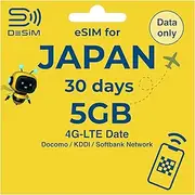 Japan eSIM 30 Days 3GB/1Day | DeSiM | Data ONLY | High-Speed Data（30 Days）, Multi-Network, QR Cord Easy Activation, Tethering, No Voice/SMS, Local Support, Prepaid SIM for Japan Travel eSIM