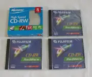 Fujifilm CD-RW 74 Min 650 MB ( 3 Sealed) & Memorex CD-RW 5 Pack 70 Min 700 MB