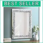 Elegant 28 x 20 Wall-Mounted Mirror - Crystal Bling for Any Decor Style