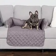 FurHaven Pet Furniture Cover | Sofa Buddy Reversible Furniture Cover Protector Pet Bed for Dogs & Cats, Gray/Mist, Medium