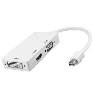 (格林)Mini DP 白色三合一轉換器 轉DVI/HDMI/VGA (7.5折)