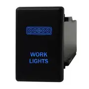 Hulk 4x4 12V Push Button Work Lights On/Off Switch with Blue LED Illumination - HU1360B-03
