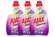 3x AJAX 750mL SPRAY N WIPE REFILL MULTI PURPOSE LAVENDER & CITRUS