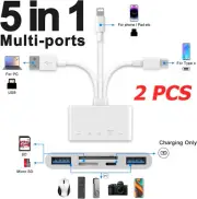 2X 5 in 1 Memory Card Reader USB 3.0 OTG Adapter SD Card Reader For iPhone/iPad