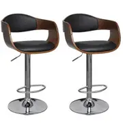 Bar Stools 2 pcs Artificial Leather with Backrest