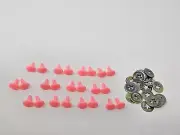 12 pair VTG Zims 8mm Pink Oval Plastic Safety Eyes or Noses Amigurumi Craft Doll