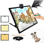 A3 Light Pad, Wireless Battery Powered Light Box 3 Colors Stepless Dimmable and