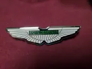ASTON MARTIN DB7 & VANQUISH WING BADGE SILVER/GREEN - 78-81469 (12CM)